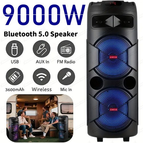 9000w portable bluetooth - fm,